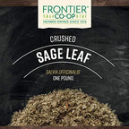 Frontier Co-op Sage Leaf, Crushed, Kosher | 1 lb. Bulk Bag | Salvia officinalis L.
