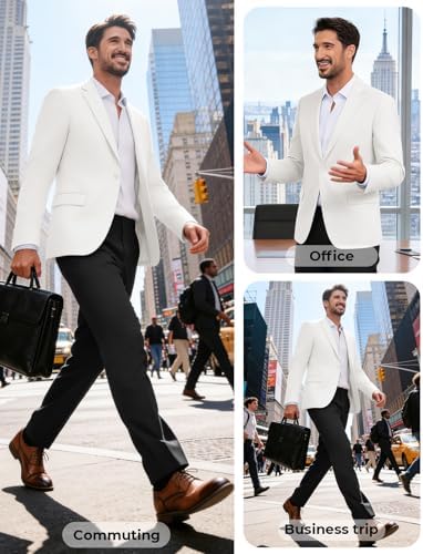 PJ PAUL JONES Men's Lightweight Sport Coat Casual One Button Blazer Breathable Sportcoat