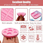 Biscuit Silicone Mold Chocolate Silicone Molds 4 Pcs, Waffle Cookies Fondant Mold for Cake Decoration Candy Cupcake Topper Cake Polymer Clay Crafts Epoxy Resin