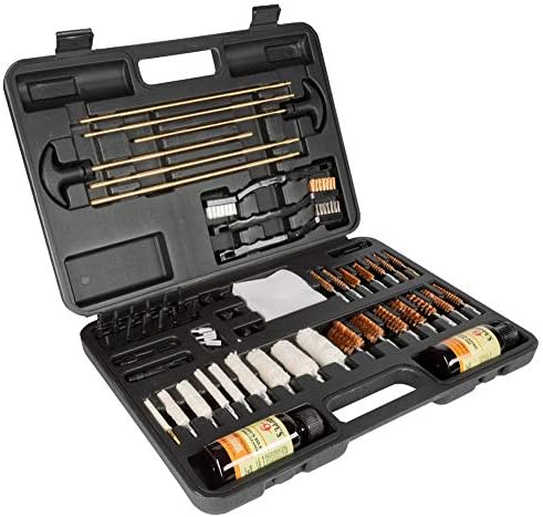 Hoppe's Deluxe Gun Cleaning Kit - 62 Piece Universal Cleaning Kit for Pistols, Rifles, & Shotguns, Includes Oil, Brushes, Rods and More