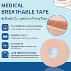 1 Rolls Self Adhesive Tape for Bandages,Durable Compression Bandage,First Aid Tape,Athletic Tape,Sports Tape,Athletic Waterproof,Non-Woven Bandage (0.88IN)