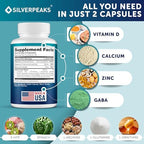 SILVERPEAKS Height Growth Maximizer - Natural Pills to Grow Taller Made in USA with Calcium for Bone Strength Get Supplement That Increases Free of Hormone, 60 Count (Pack of 1)