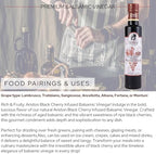 Ariston "The Very Best" Premium Balsamic Vinegar – Barrel Aged, Gourmet Quality, Product of Italy – Vegan, Gluten Free, GMO Free, No Added Sugar, All-Natural, 8.45 fl oz (250ml) Black Cherry