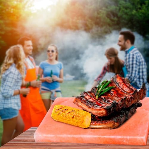 FOCUS NUTRITION Pink Himalayan Salt Block - Salt Stone For Grilling, Cooking, Serving | 100% Pure Salt Slab | Unique Gifts for Cooks | Food Grade
