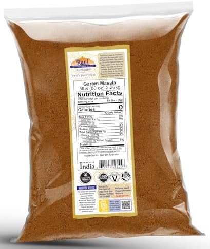 Rani Garam Masala Indian 11-Spice Blend 80oz (5lbs) 2.27kg Bulk ~ All Natural, Salt-Free | Vegan | No Colors | Gluten Friendly | NON-GMO | Kosher | Indian Origin