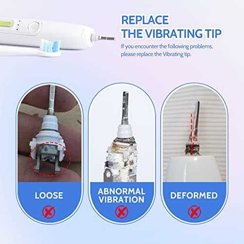 Electric Toothbrush Metal Shaft/Link Rod Replacement Parts Compatible with Philips HX9340 HX9350 HX6340 HX6530 HX6710 HX6920 HX9140 HX8910, Shaft Connector Block with Waterproof Rubber Seal