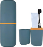 Travel Toothbrush Cup Case, Toothbrush Travel Container Portable Travel Toothbrush Holder Toothpaste Storage for School Camping Business Trip Bathroom