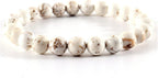 ZZSRJ Classic Stone Bead Bracelet Men's Handmade Stone Bead Chain Bracelet Men's Women's Jewelry Gifts (Main Stone Color : Width 8mm, Metal Color : 33)