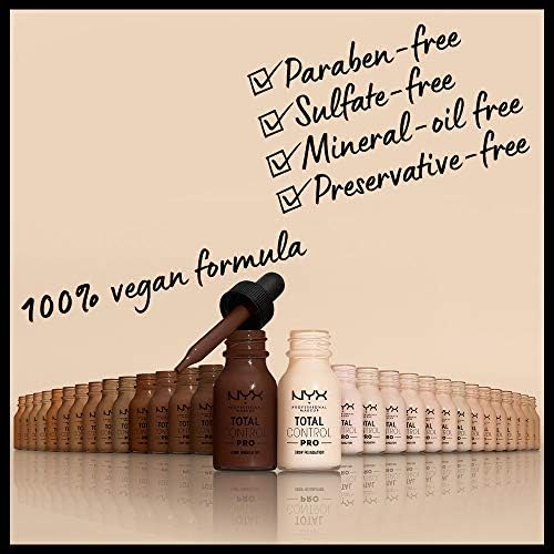 NYX PROFESSIONAL MAKEUP Total Control Pro Drop Foundation, Skin-True Buildable Coverage - Light