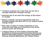 Jet International Jet Lot of 7 Chakra Star Merkaba Sacred Geometry Free Booklet Crystal Therapy Chakra Balancing Spiritual Gifts.