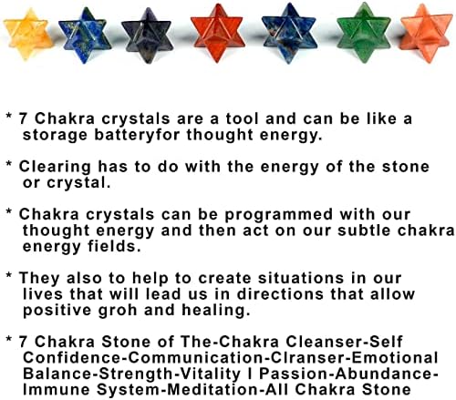 Jet International Jet Lot of 7 Chakra Star Merkaba Sacred Geometry Free Booklet Crystal Therapy Chakra Balancing Spiritual Gifts.
