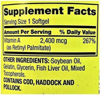 Spring Valley - Vitamin A SUPPLEMENT 2400MCG 250 Softgels