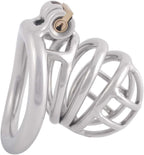 TERNENCE Stainless Steel Small Male Chastity Device Ergonomic Design Stealth Lock for Adults Solitary Extreme Confinement Cage S045 (1.77 inch / 45mm)