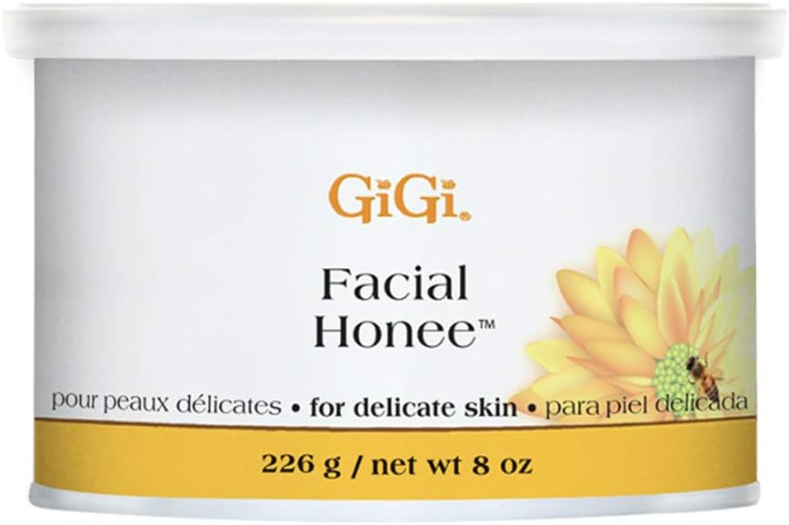 GiGi Facial Honee Wax - Hair Removal Wax for Face and Sensitive Skin, 8 oz