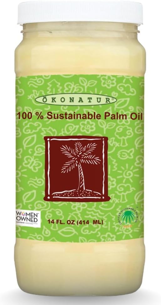 100% Sustainable Palm Oil | RSPO Certified |Food Grade | Not Hydrogenated | For cooking, baking and soap making -14 Fl Oz