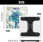 Weight Scale Digital Bathroom Scale Scale for Body Weight 400 lbs Personalized Digital Scale with Backlit Display Easy Read(Battery Not Included) - Retro Turtle