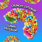 Rotten Sour Gummy Cruncheez - Low Sugar, Low Calorie, 5g Gut-Friendly Prebiotic Fiber, Gluten Free Candy, No Artificial Dyes - 5.3 oz Share Pack [4 Pack]