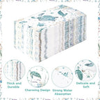 100 Pcs Coastal Turtle Paper Napkins 3 Ply Nautical Ocean Green Sea Turtles Disposable Absorbent Hand Towels Coral Starfish Guest Bathroom Napkins for Holiday Beach Summer Birthday Party Supplies