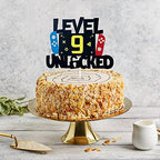 Level 9 Unlocked Video Game Cake Topper - Level 9 Unlocked Awesome 2013 Boy's Birthday Cake Topper - Video Game 9th Birthday Cake Decorations