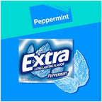 EXTRA Gum Peppermint Sugar Free Chewing Gum Bulk Pack, 15 Stick (10 Pack)