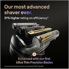 Braun Electric Razor for Men Series 9 PRO+ Electric Foil Shaver with Precision Trimmer and 6in1 SmartCare Center, Silver, 9667cc