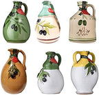 One (single) GALANTINO Extra Virgin Olive Oil in Hand Painted Ceramic Amphora, One Jug From the Six Shapes and Styles, 17 ounce (500ml), A loaf of bread, a jug of olive oil, and thou . . .