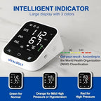 Blood Pressure Monitor for Home Use Automatic Arm BP Machine with Large Adjustable Cuff (8.6-17”) Bluetooth Heart Rate Monitor Digital BP Monitor 2x199 Readout 5.5” Large Screen for iOS & Android