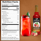 Syruvia Strawberry Syrup (25.4 fl oz) - Sweet Strawberry Bliss in a Bottle – Kosher, Gluten-Free, Ideal for Elevating Your Culinary and Beverage Adventures with pump