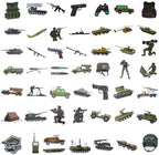 100 Pack Army Stickers, Camouflage Camo Military Party Favors Gifts, Birthday Decorations