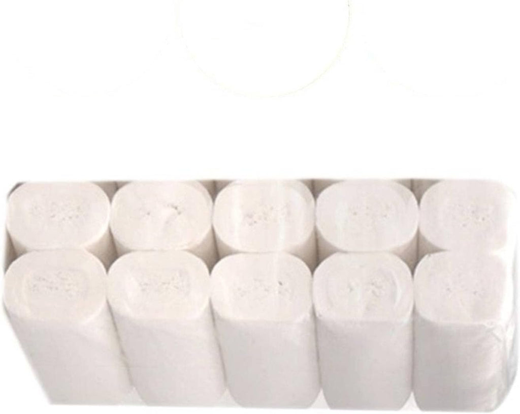VSOLS 10 Rolls Family 4-Ply Toilet Paper Ultra Soft Pulp Strong Thickened Household Bath Tissues Hand Towel (Color : White)