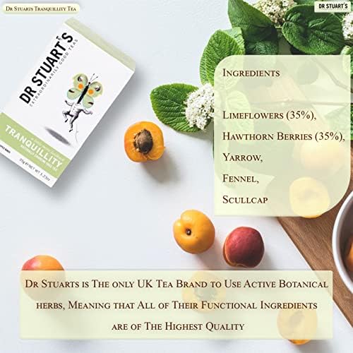 Dr Stuarts Tranquillity Tea | Pack of 2 | 26g (15 Teabags) | Premium Quality Herbal Blend for Calming Relaxation and Restful Sleep | Ideal for Bedtime Routine, Self-Care, and Creating Serene