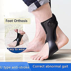HUANGJUN Drop Orthosis, Foot Drop Brace Orthosis Splint for Sprains Night Splint Foot Drop Orthosis Ankle Brace,Right,M
