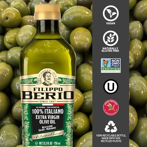 Filippo Berio 100% Italian Extra Virgin Olive Oil, 25.3 Ounce rPET Bottle
