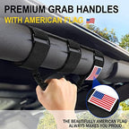 moveland 4 Pack Roll Bar Grab Handles, Paracord Grip Handles for 1955-2023 Jeep Wrangler JL, JK, TJ, YJ & Jeep Gladiator Accessories - Upgrade Metal Buckle, Strong & Durable