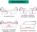 Eyekepper Women's Stylish Readers Comfortable Reading Glasses Men Transparent Frame Spring Hinges