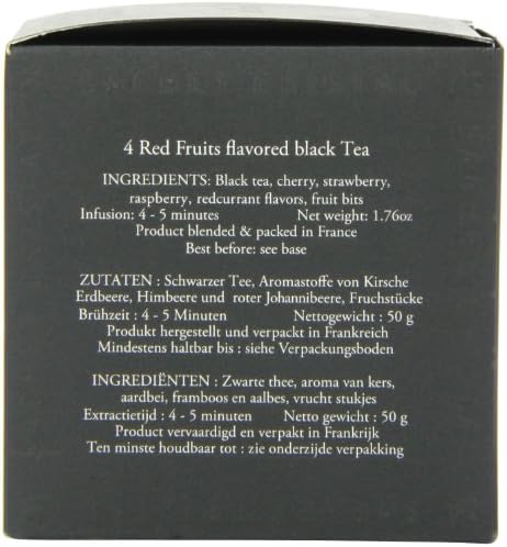 Four Red Fruit Tea Cristal Teabags (Pack of 2, Total 50 Teabags)