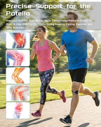 Strap - Flex Wrap Knee Brace 2 Pack, 2026 New Patella Support Strap For Knee Pain, Enhance Stability In High-Impact Sports, Non-Slip, Breathable, for Running, Cycling, Jumpers Knee