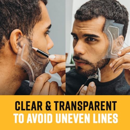 The Cut Buddy Original Shaping Tool, Clear Beard and Hairline Template with Bonus Tracer Pencil, As Seen on Shark Tank
