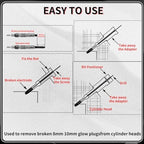 22PCS Universal Glow Plug Removal Tool Kit, Glow Plug Electrodes Removal Tool for M8 & M10, Drilling Tapping Extractor Small Engine Repair Automotive Puller Extraction Sets