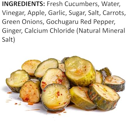 Cleveland Kitchen Kimchi Pickle Chips - Lightly Fermented, Fresh & Crunchy, Bold Kimchi Flavor with a Hint of Spicy Peppers, Vegan & Kosher, 16 oz