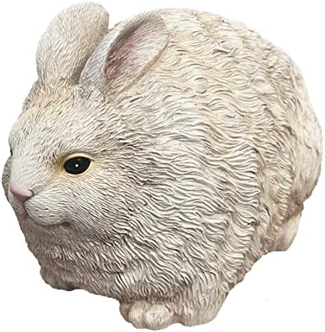 Whimsical Rabbit Tissue Box Cover - Fluffy White Cottontail Bunny Square Cube Holder/Dispenser - Bathroom, Home, Office, Bedroom Funny Gift