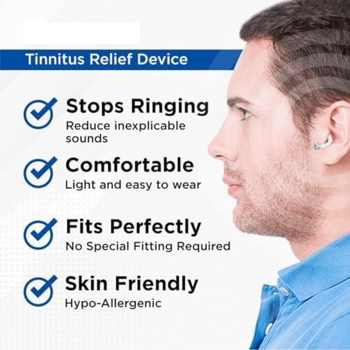 Tinnitus Relief for Ringing Ears, Acupeace Tinnitus Relief Device, Acupeace Anti Tinnitus Relief Ear Clip, Device for Stop Ear Ringing (3Pairs)