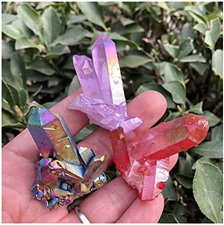Health & Household Aura Crystal Cluster Angel Aura Titanium Quartz Crystal Stunning Rainbow Specimen Minerals Reiki Healing Chakra