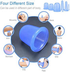 Cupping Therapy Sets 7Pcs Silicone Anti Cellulite Cup Vacuum Suction Massage Cups Facial Cupping Sets Body and Face Massager for Adults Home Use (Blue)