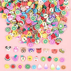 DECORA 3000pcs Fruit Nail Art Slice, Fruit Slime Charms 14 Styles DIY Crafts Assorted 3D Slice 3-5mm for Clay Nail Art Decoration