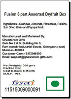 Ghasitaram Gifts Rakhi Gifts for Brothers Rakhi Dryfruits - Fusion 6 Part Assorted Dryfruit Box with Pearl Rakhi