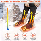 Heated Sock, Heated Socks for Women Men,4 Heat Adjustment,5000mAh Rechargeable Electric Heated Socks, Winter Warm Thermal Socks Unisex Foot Warmers for Skiing Hiking Riding Camping