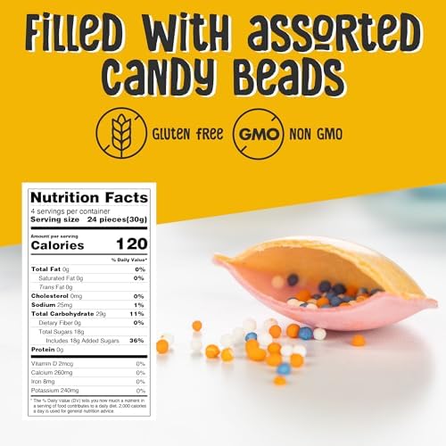 Gerrit's Original Satellite Wafers, Filled with Assorted Candy Beads, 100 Count Tub (4.41 oz)