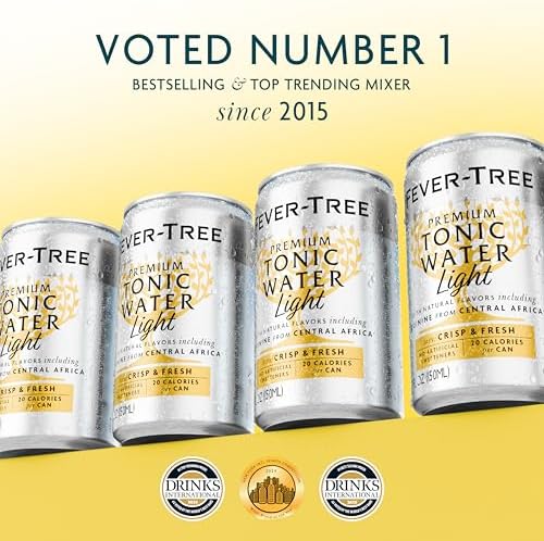 Fever-Tree Naturally Light Tonic Water, 5.07 Fl Oz (Pack of 8)