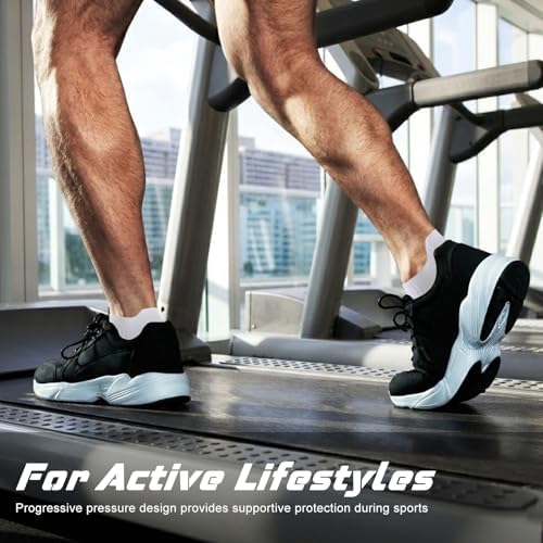 Ankle Compression Socks for Men and Women 6 Pairs, Low Cut Breathable Seamless short Running Socks with Arch Support